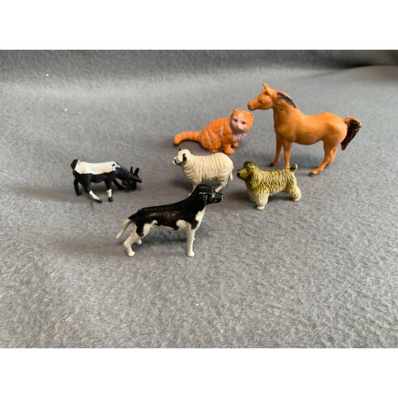 Vintage Plastic Farm & Zoo Animal Figurine Set - 6 Miniatures - Picture 6 of 8